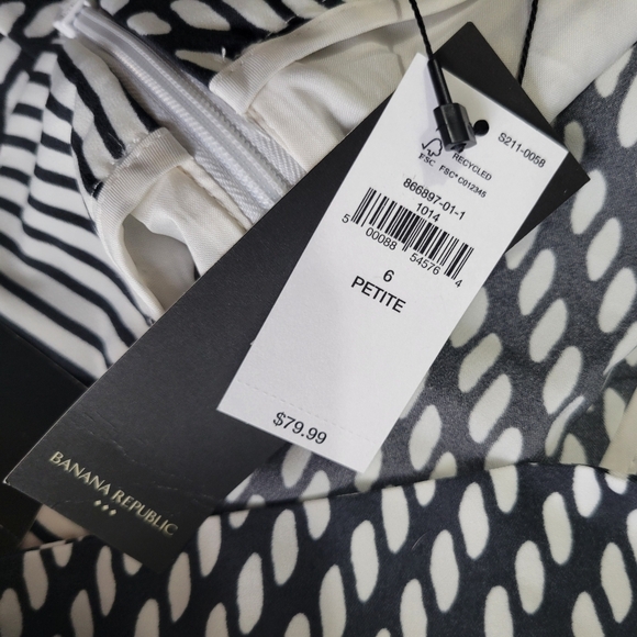 Banana Republic NWT high low skirt 6P Petite faux wrap - Picture 6 of 9